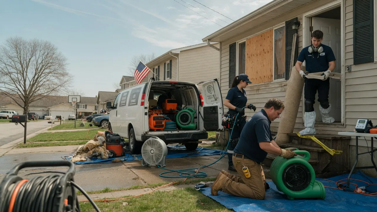Water Damage Restoration in Helmsburg, IN near me